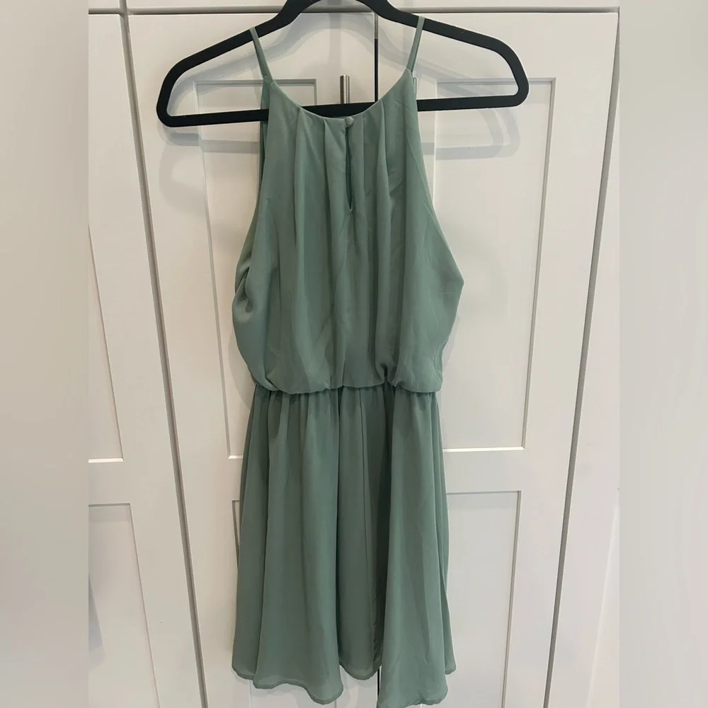 Sage green Dress size large - Picture 2 of 5